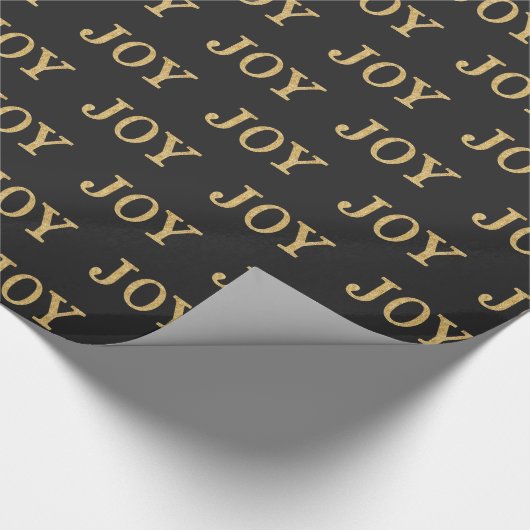 JOY (goudglitter) Cadeaupapier (Hoek)