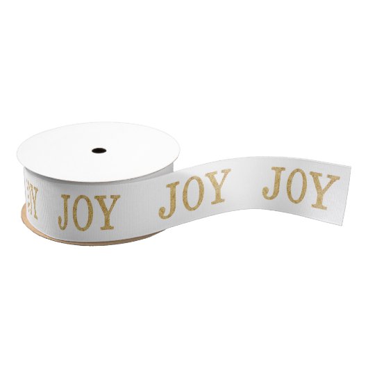 JOY (goudglitter) Grosgrain Lint (Spoel)