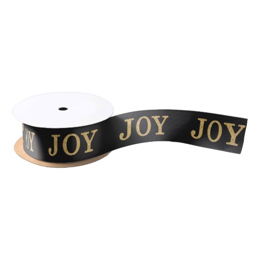 JOY (goudglitter) Satijnen Lint (Spoel)