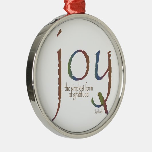 Joy - Gratitude Metalen Ornament (Rechts)