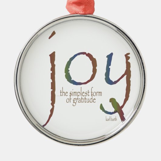 Joy - Gratitude Metalen Ornament (Voorkant)
