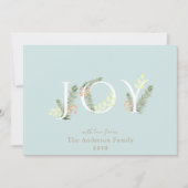 JOY Green Floliage Mint Groene Kerst Kaart (Voorkant)