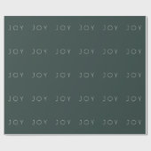 Joy Green Modern minimalist TypografiPatroon Cadeaupapier (Vlak)