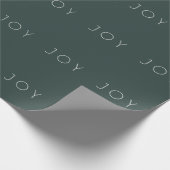 Joy Green Modern minimalist TypografiPatroon Cadeaupapier (Hoek)