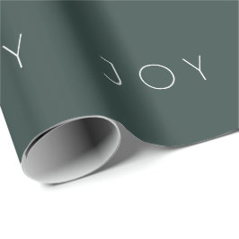 Joy Green Modern minimalist TypografiPatroon Cadeaupapier