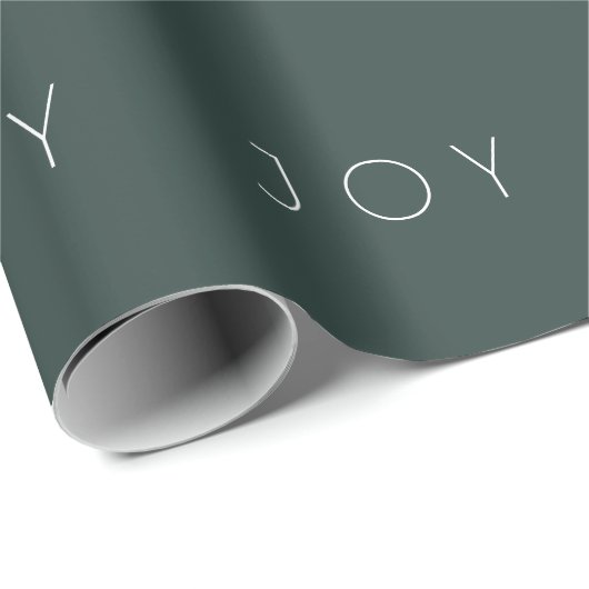 Joy Green Modern minimalist TypografiPatroon Cadeaupapier (Rol Hoek)