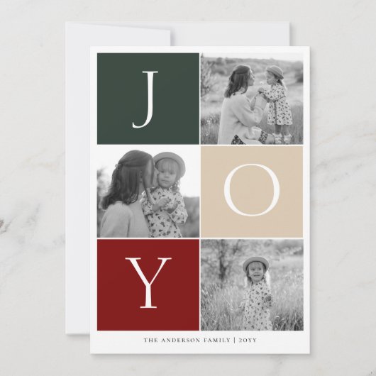 JOY Grid Foto Vakantie Kaart (Voorkant)