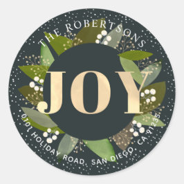 JOY Groen Blauwe Blauwe Blauwe Blauw Adres Sticker