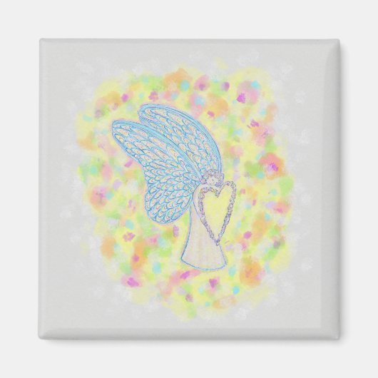 Joy Guardian Angel Art Custom Fridge Magnet (Voorkant)