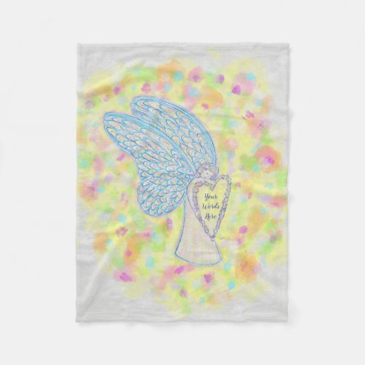 Joy Guardian Angel Custom Fleece Blanket Deken (Voorkant)