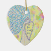 Joy Guardian Angel Custom Holiday Gift Ornament (Rechts)