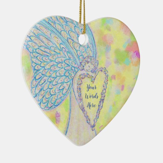 Joy Guardian Angel Custom Holiday Gift Ornament (Rechts)