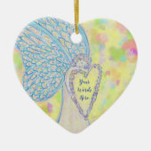 Joy Guardian Angel Custom Holiday Gift Ornament (Voorkant)