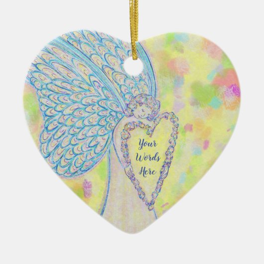 Joy Guardian Angel Custom Holiday Gift Ornament (Voorkant)