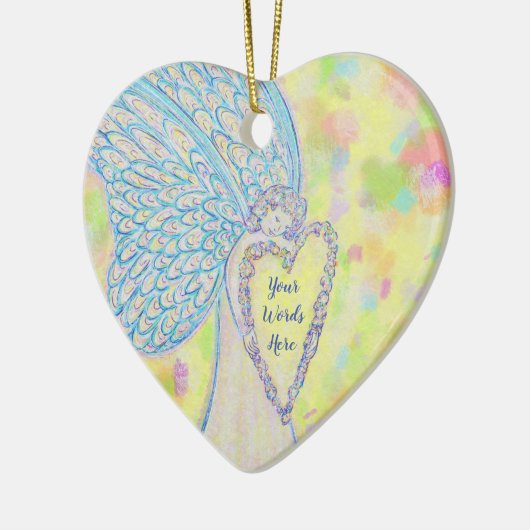 Joy Guardian Angel Custom Holiday Gift Ornament (Links)