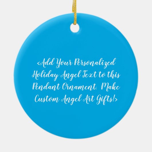 Joy Guardian Angel Custom Holiday Gift Ornament (Achterkant)