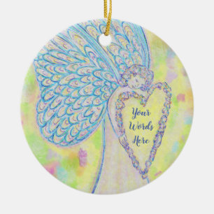 Joy Guardian Angel Custom Holiday Gift Ornaments Keramisch Ornament