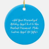 Joy Guardian Angel Custom Holiday Gift Ornaments Keramisch Ornament (Achterkant)