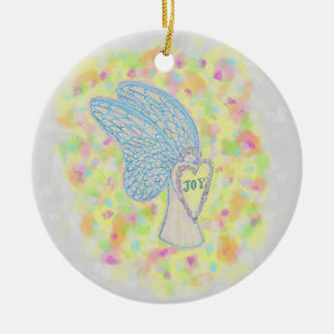 Joy Guardian Angel Custom Holiday Gift Ornaments Keramisch Ornament