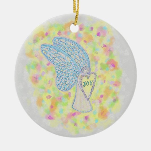 Joy Guardian Angel Custom Holiday Gift Ornaments Keramisch Ornament (Voorkant)