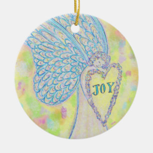 Joy Guardian Angel Custom Holiday Gift Ornaments Keramisch Ornament