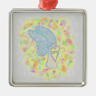 Joy Guardian Angel Custom Holiday Gift Ornaments Metalen Ornament