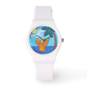 Joy Guardian Beach Angel Custom Art Watch Design Horloge