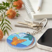 Joy Guardian Beach Angel Custom Sleutelhanger (Voorkant Rechts)