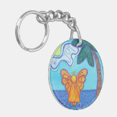 Joy Guardian Beach Angel Custom Sleutelhanger (Voorkant Links)