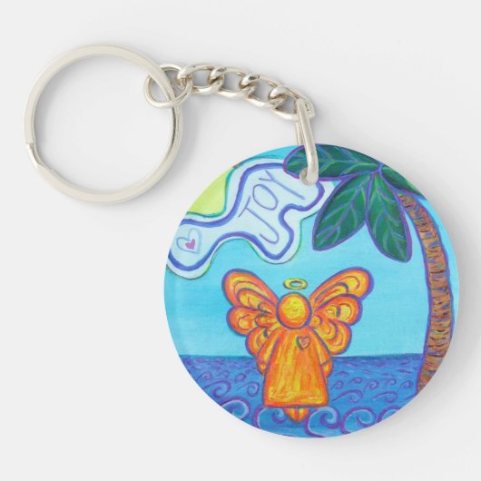 Joy Guardian Beach Angel Custom Sleutelhanger (Voorkant)