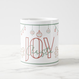 Joy Hand Drawn Kerstnaam Mok