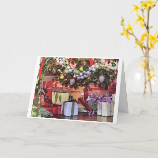 *JOY & HAPPINESS DEZE CHRISTMAS HOLIDAIRE SEIZOEN* KAART (Gele Bloem)