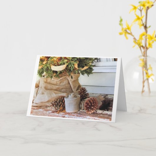 *JOY & HAPPINESS DEZE CHRISTMAS HOLIDAIRE SEIZOEN* KAART (Gele Bloem)