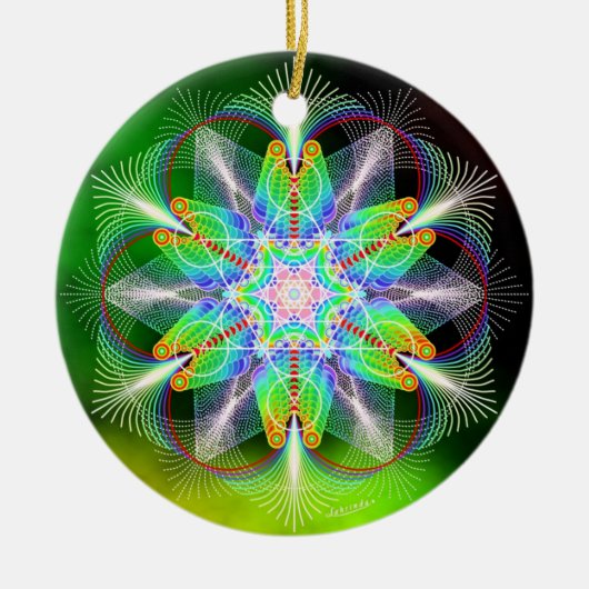 Joy/Happy Keramisch Ornament (Voorkant)