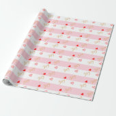 Joy Heart Pattern Cadeaupapier (Uitgerold)