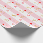 Joy Heart Pattern Cadeaupapier (Hoek)