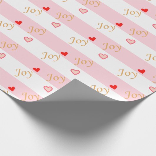 Joy Heart Pattern Cadeaupapier (Hoek)