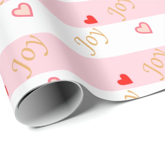 Joy Heart Pattern Cadeaupapier (Rol Hoek)