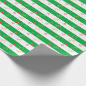 Joy Hearts on Striped Cadeaupapier (Hoek)