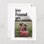 Joy heeft ons in paniek geraakt fotofeestdag briefkaart (Voorkant / Achterkant)