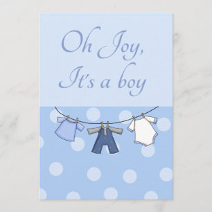 Joy, het is een Jongen Baby Shower-uitvindingen Kaart