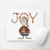 Joy Het is kerstt-shirts en cadeautjes. Muismat (Met muis)