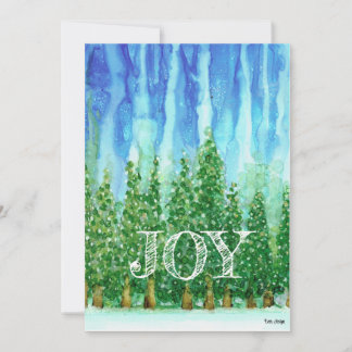 JOY Holiday Card - Oorspronkelijk alcoholinkt ontw Feestdagenkaart