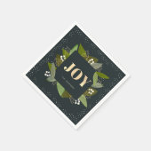 JOY Holiday Foliages Marine Blauw Papier Servetten (Hoek)