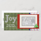 JOY HOLIDAY FOTOCARD SJABLOON (Voorkant / Achterkant)