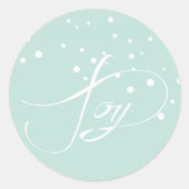 Joy Holiday Kerstmis Ronde Sticker (Voorkant)
