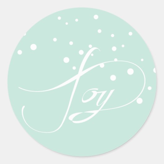 Joy Holiday Kerstmis Ronde Sticker (Voorkant)