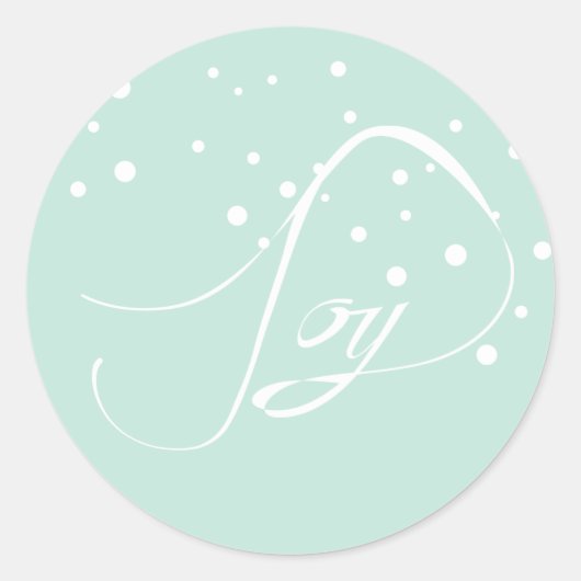 Joy Holiday Kerstmis Ronde Sticker (Voorkant)