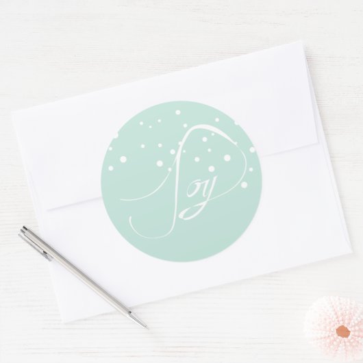 Joy Holiday Kerstmis Ronde Sticker (Envelop)