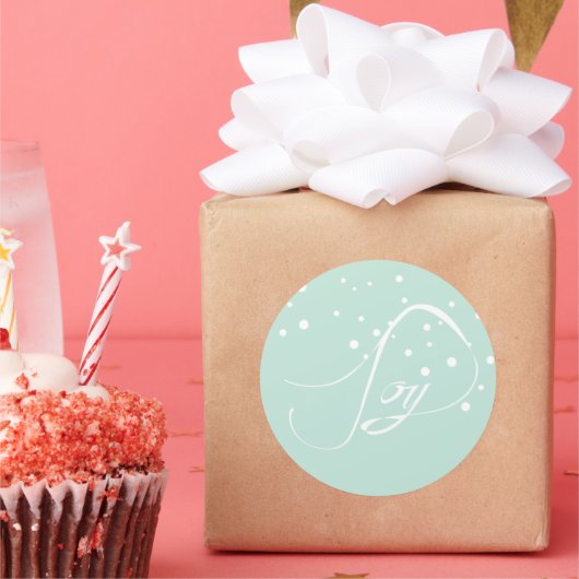 Joy Holiday Kerstmis Ronde Sticker (Feest)